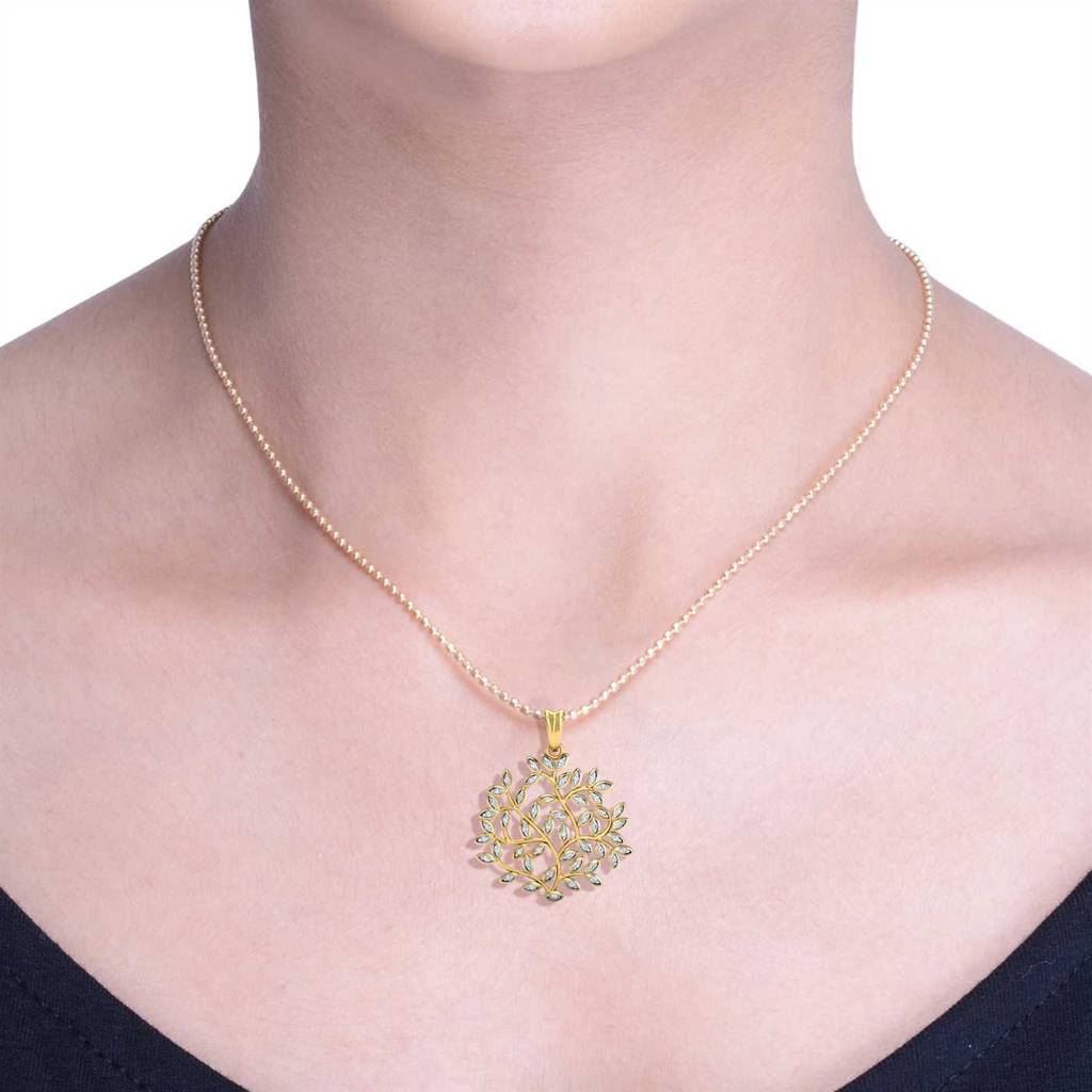 KuberBox 18K Yellow Gold The Tree Pendant