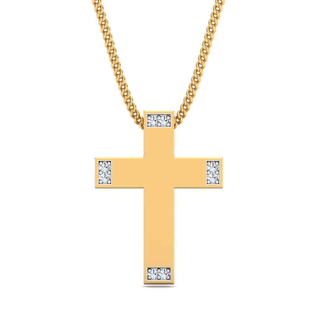 KuberBox 18K Yellow Gold Christianity Pendant