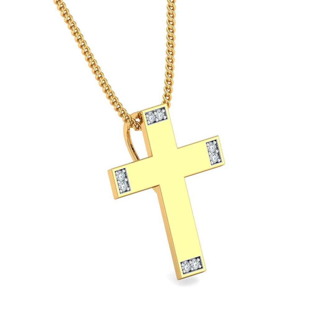 KuberBox 18K Yellow Gold Christianity Pendant