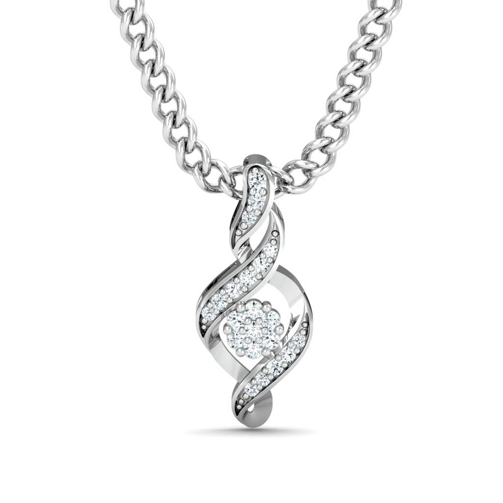 KuberBox 18K White Gold Virup Pendant