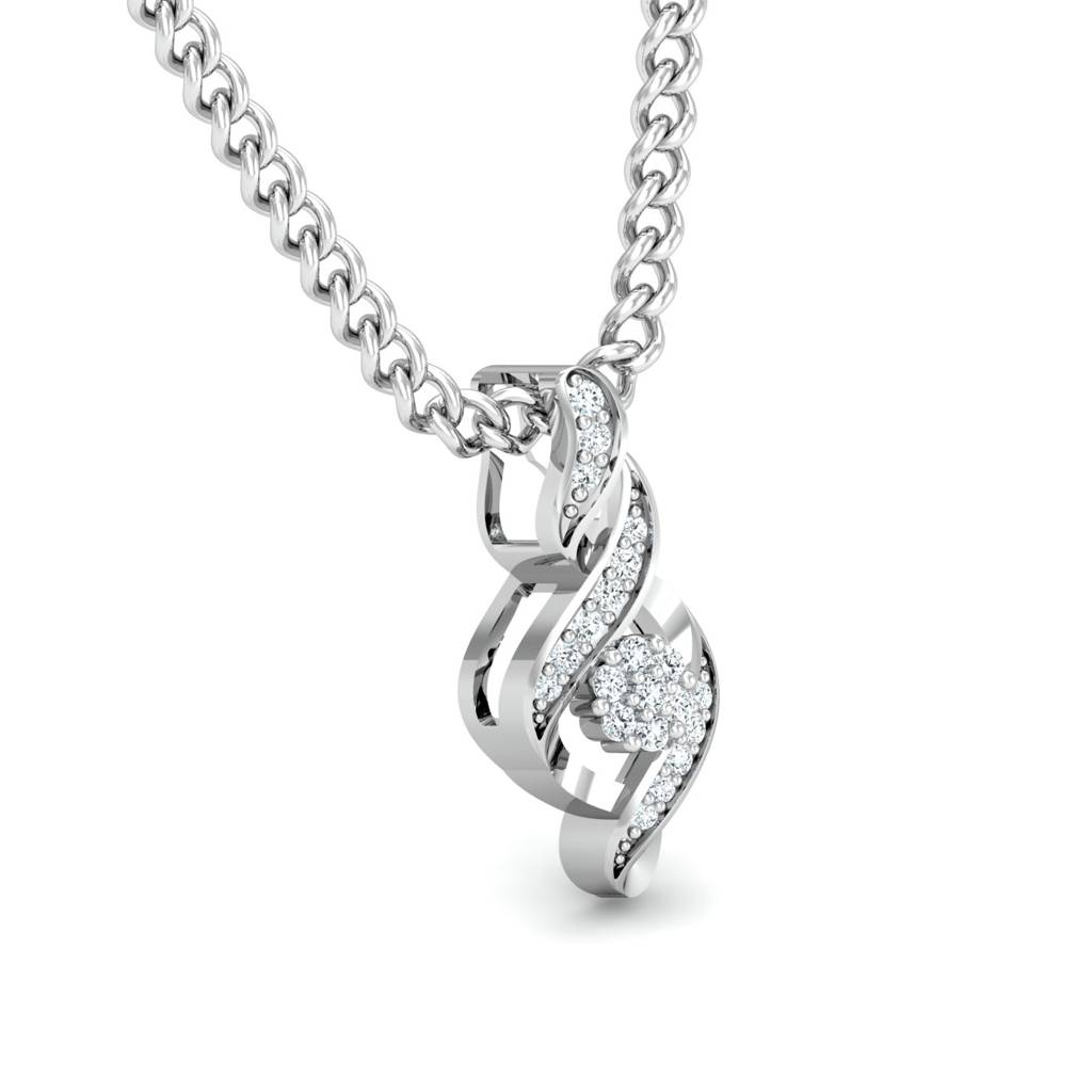 KuberBox 18K White Gold Virup Pendant