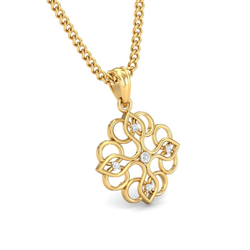 KuberBox 18K Yellow Gold Parinata Pendant