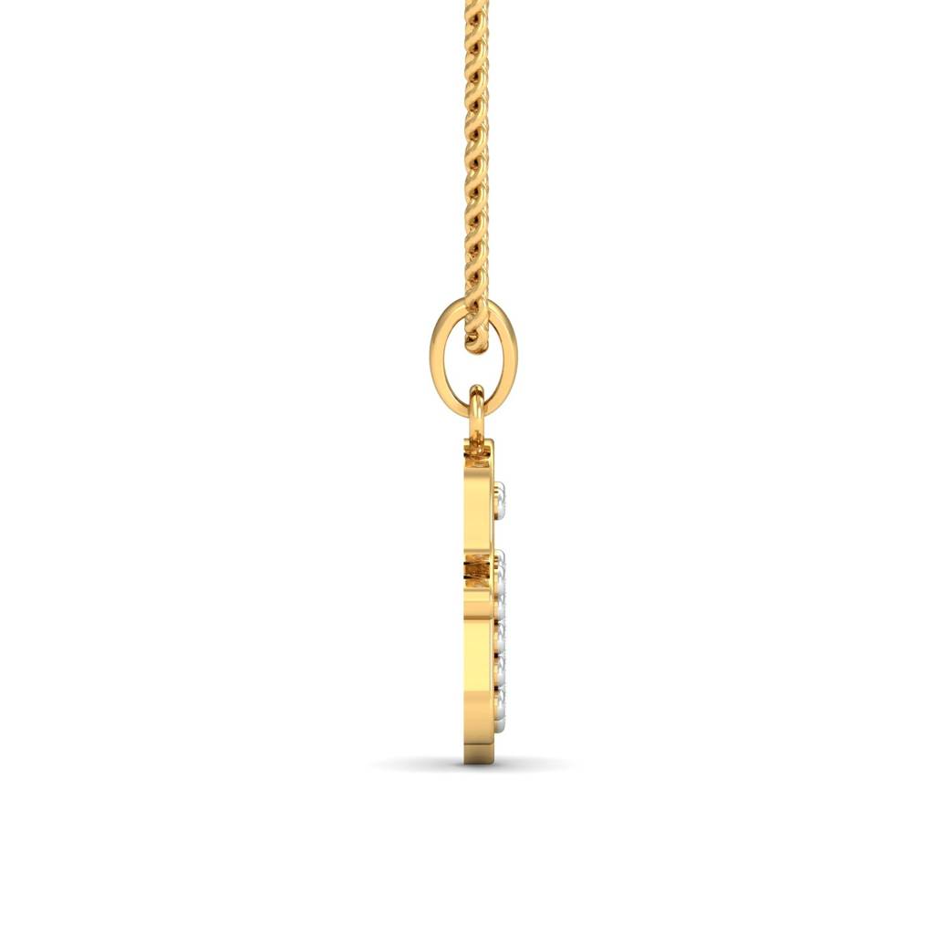 KuberBox 18K Yellow Gold Hamsa Pendant