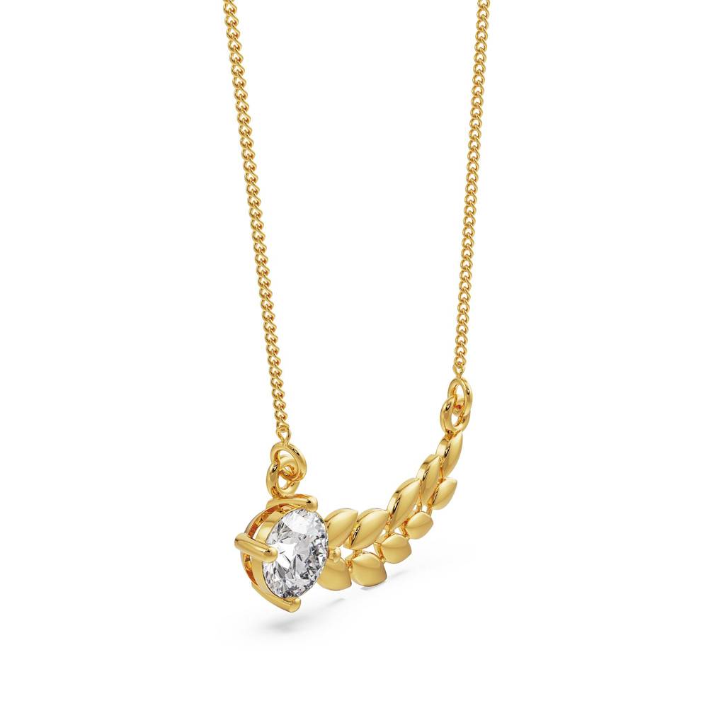 Dewy Leaf Diamond Pendant