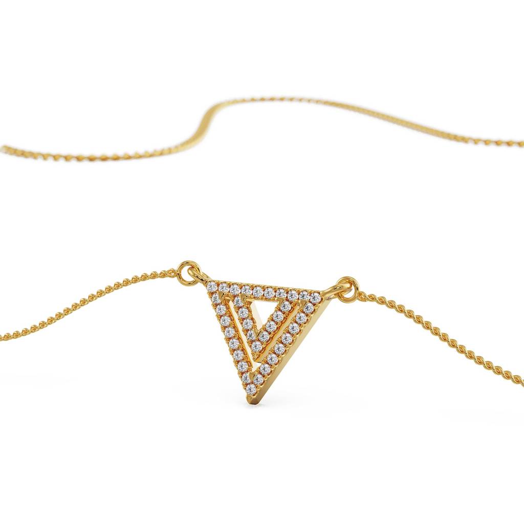 Inverted Triangle Diamond Pendant