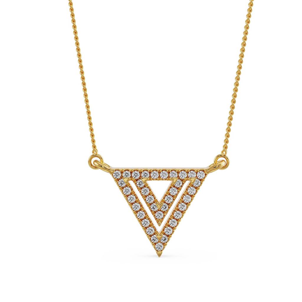 Inverted Triangle Diamond Pendant