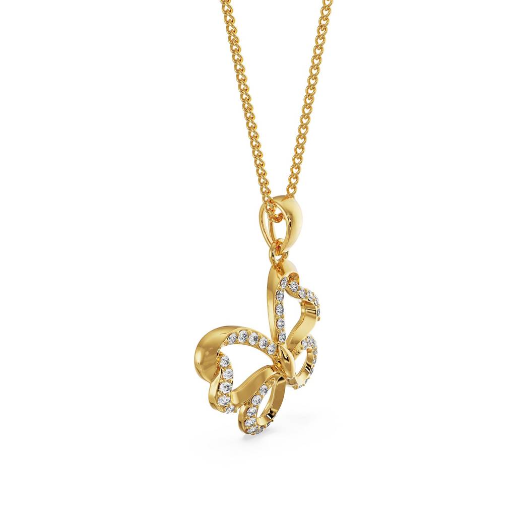 Whimsical Butterfly Diamond Pendant