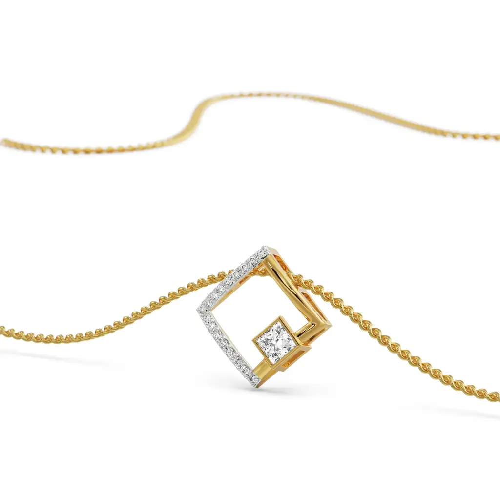 Princess Cut Diamond Pendant