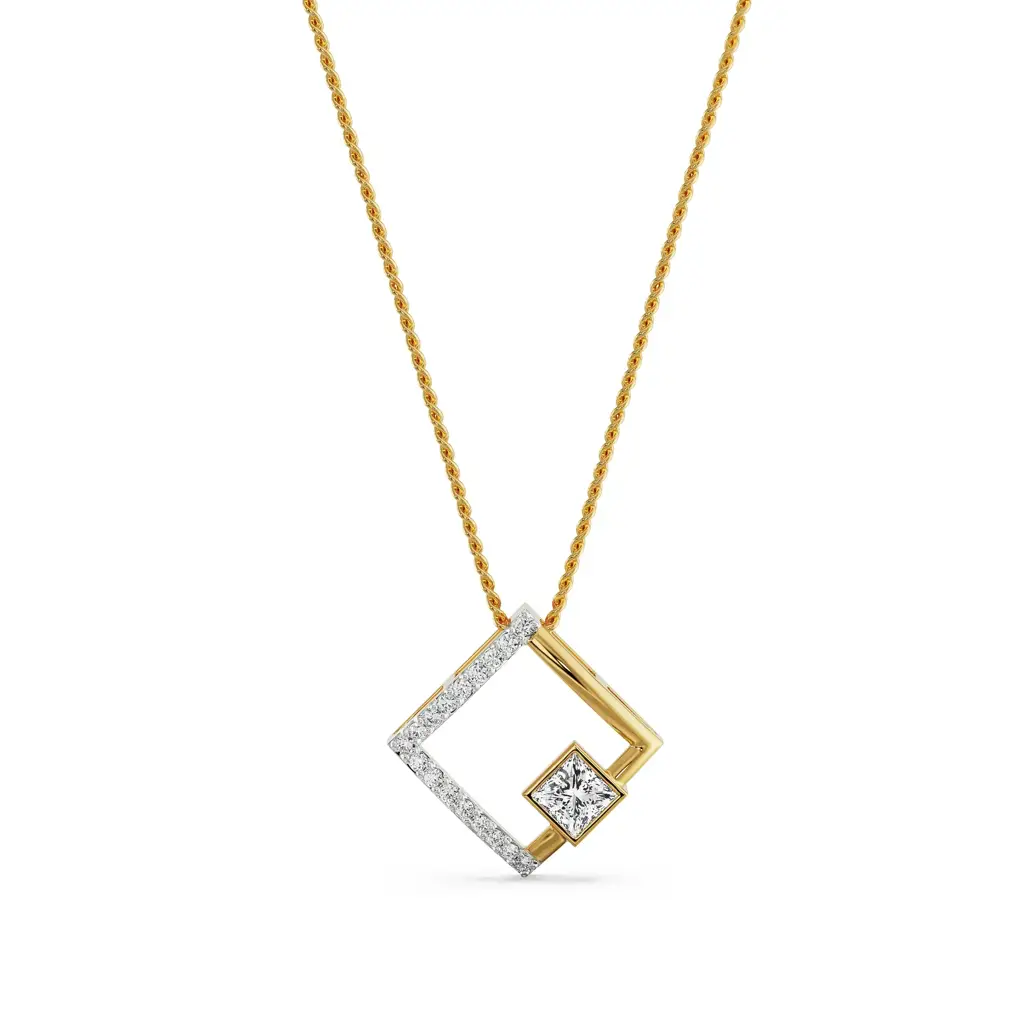 Princess Cut Diamond Pendant
