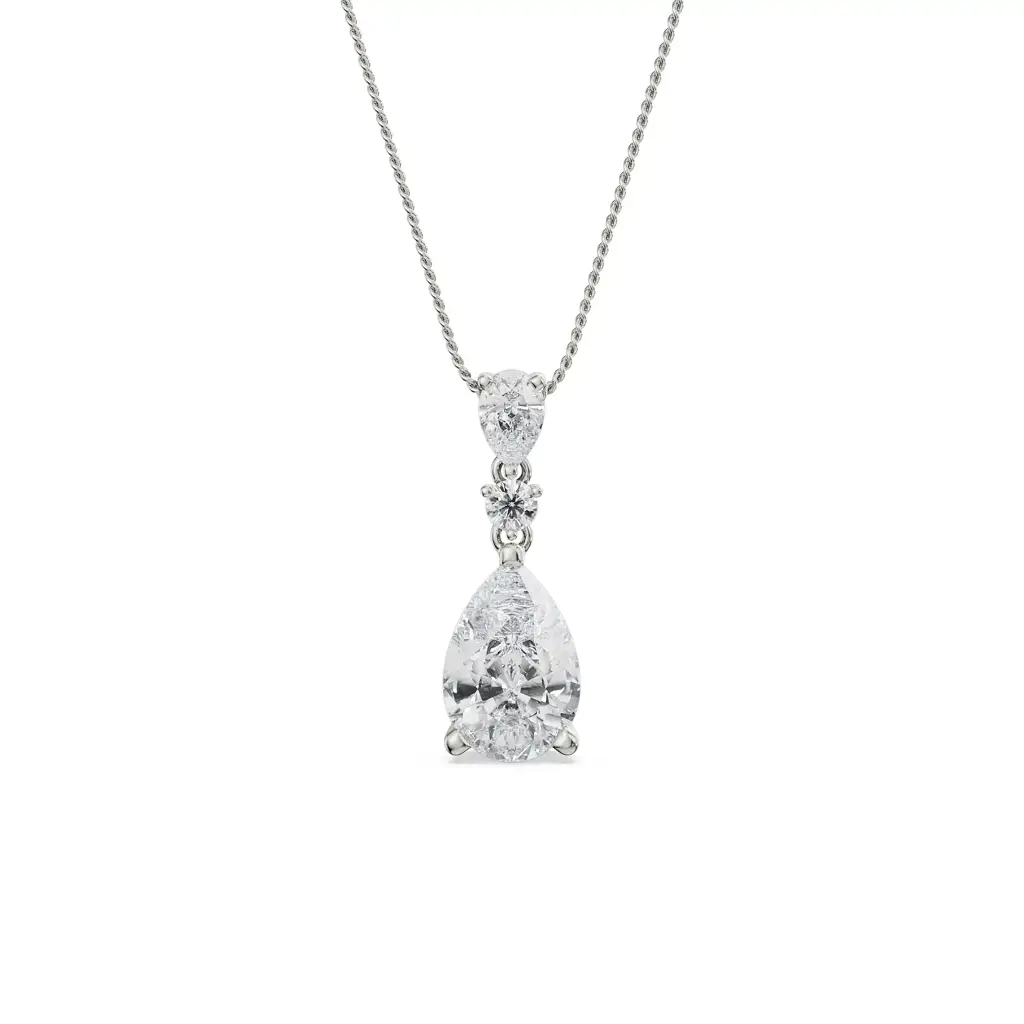 Pear Diamond Drop Pendant : P627