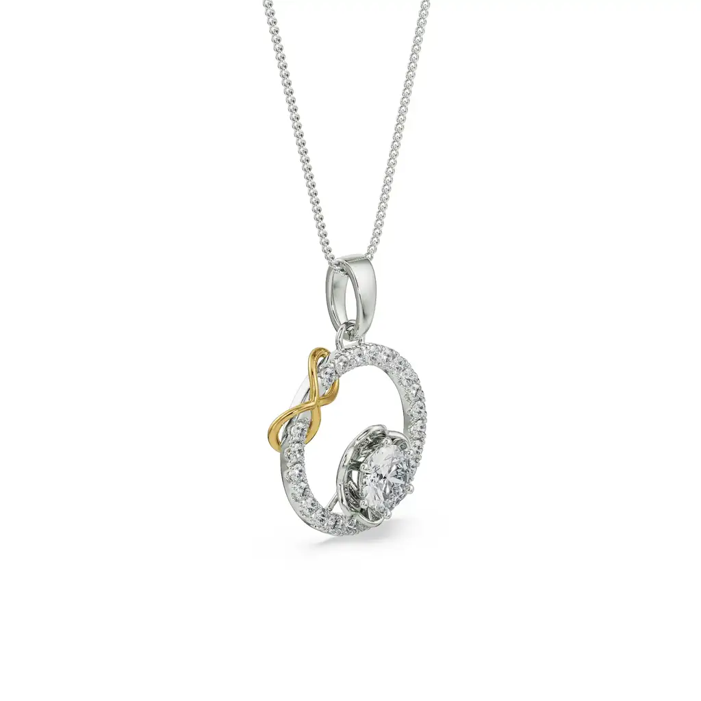 Circle Infinity Diamond Pendant : P629