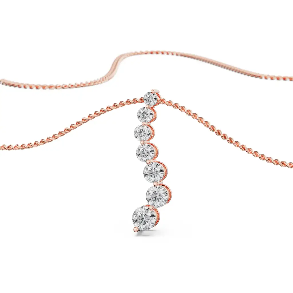 Round Solitaire Journey Pendant : P631