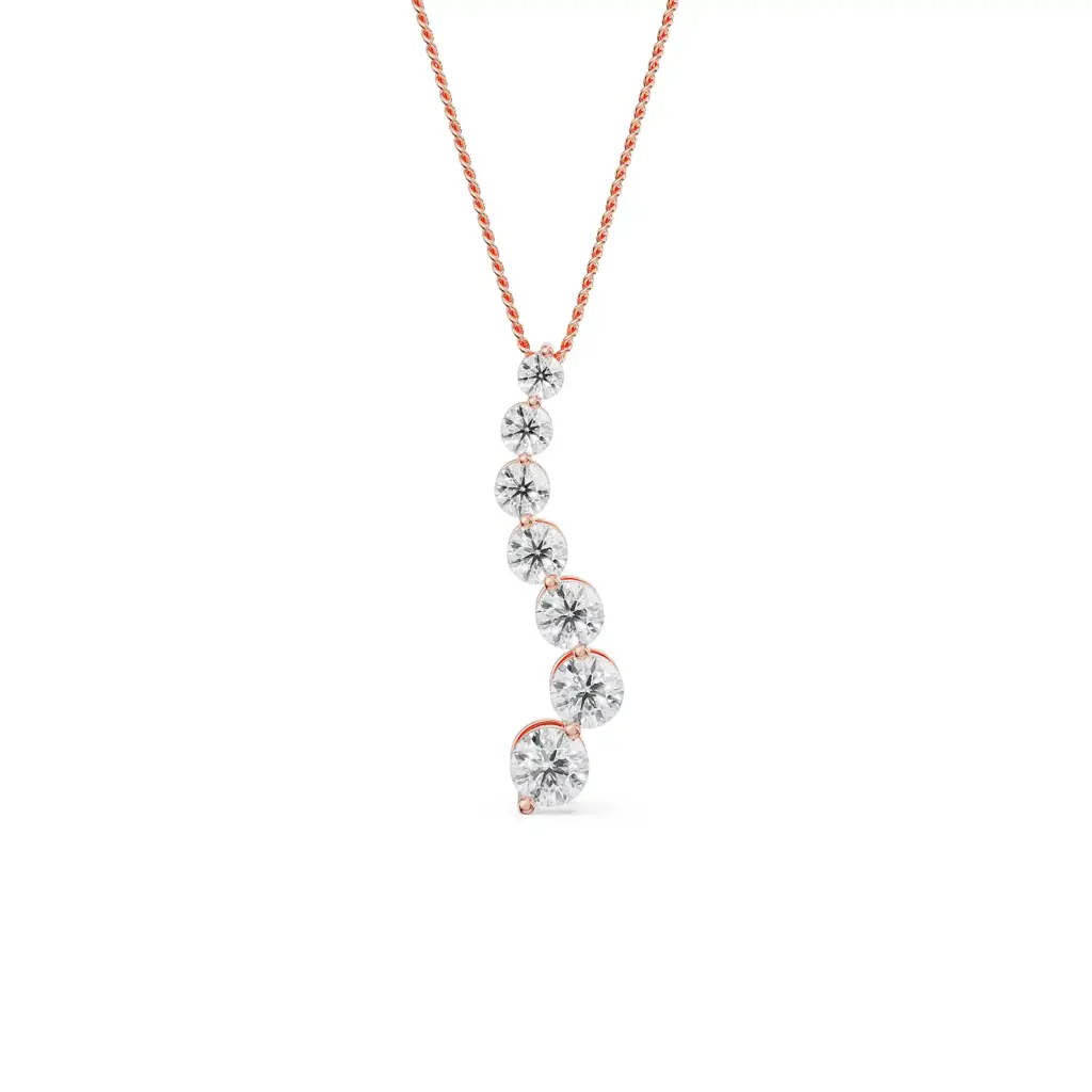 Round Solitaire Journey Pendant : P631