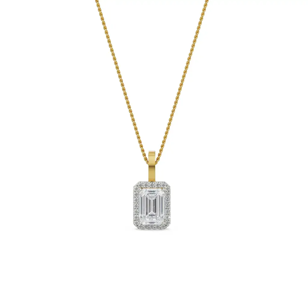 Shiny Halo Diamond Pendant : P639