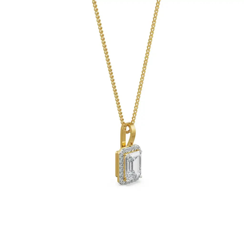 Shiny Halo Diamond Pendant : P639