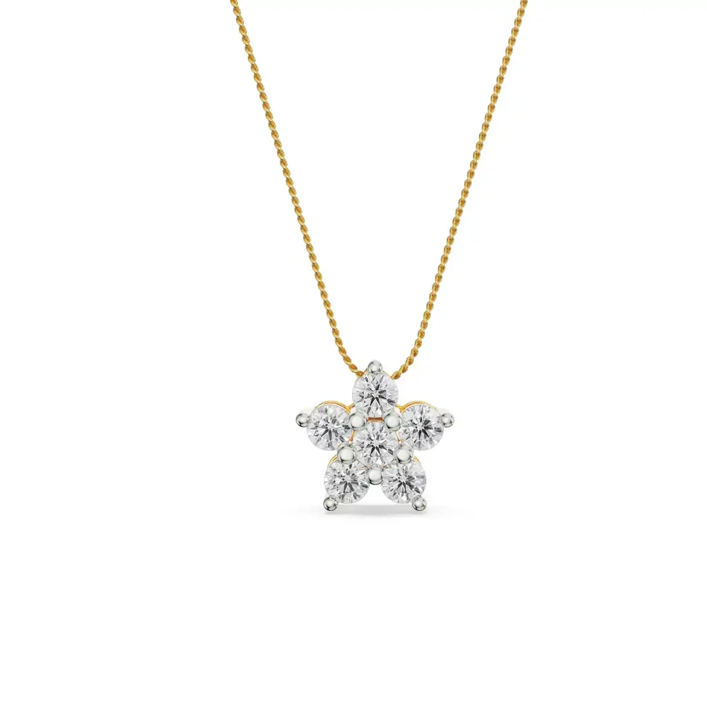 Mosi Leaf Diamond Pendant : P644