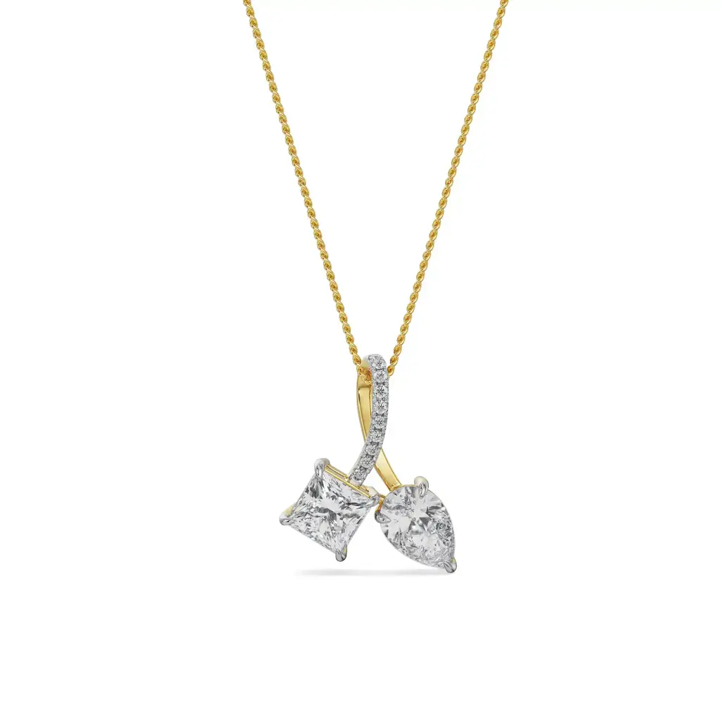 Square Pear Diamond Pendant : P677