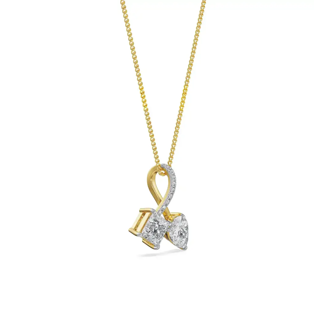 Square Pear Diamond Pendant : P677