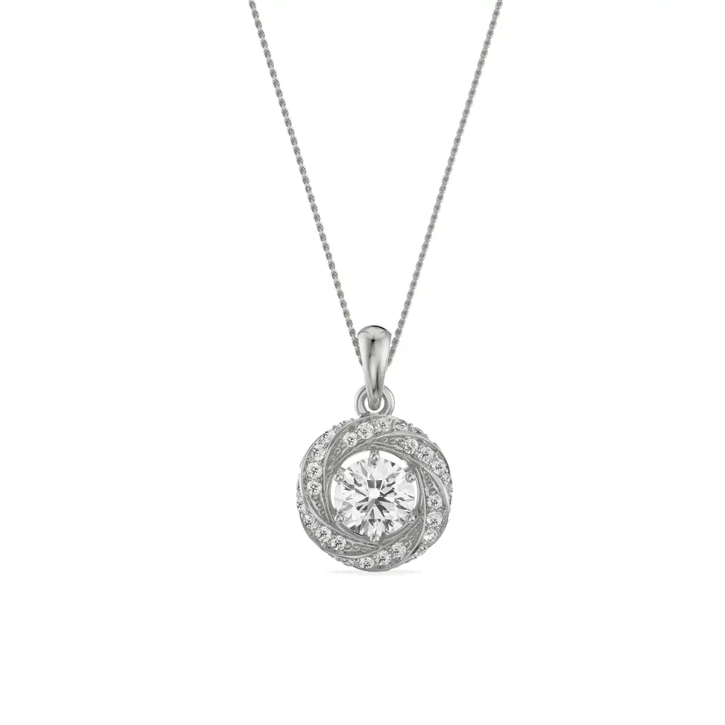 Swirl Diamond Pendant : P678