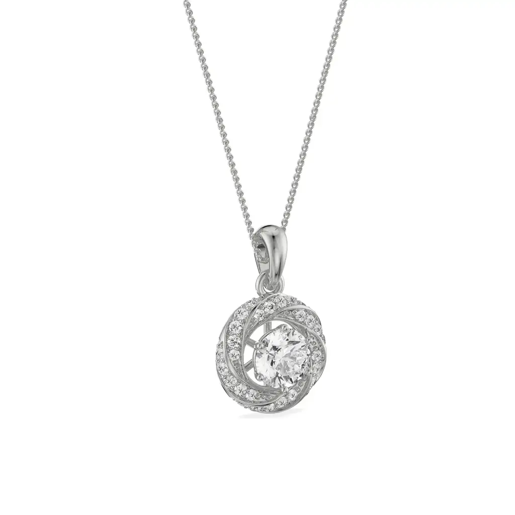 Swirl Diamond Pendant : P678