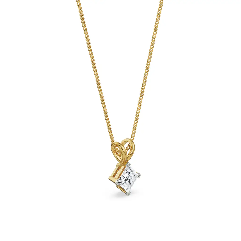 1 Ct Princess Cut Diamond Pendant : P680