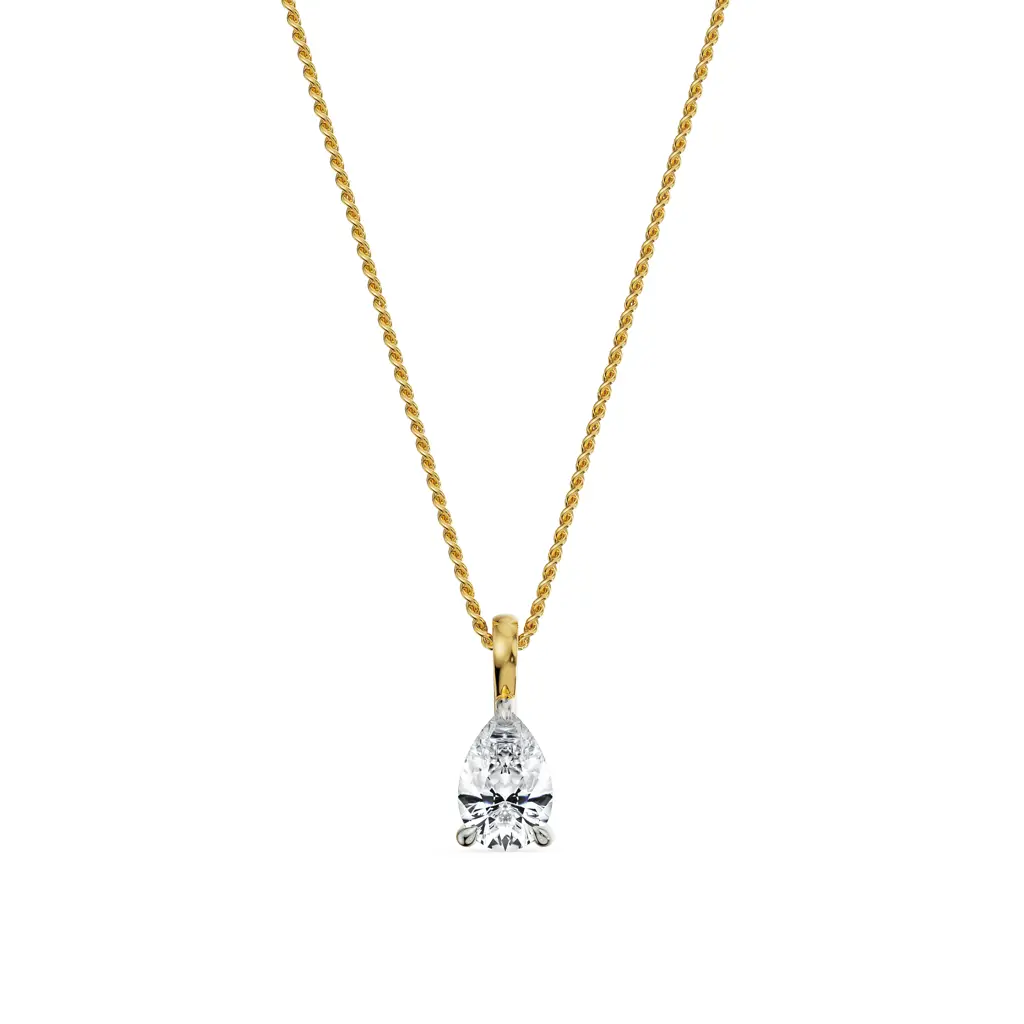 0.5 Ct Pear Solitaire Pendant : P692