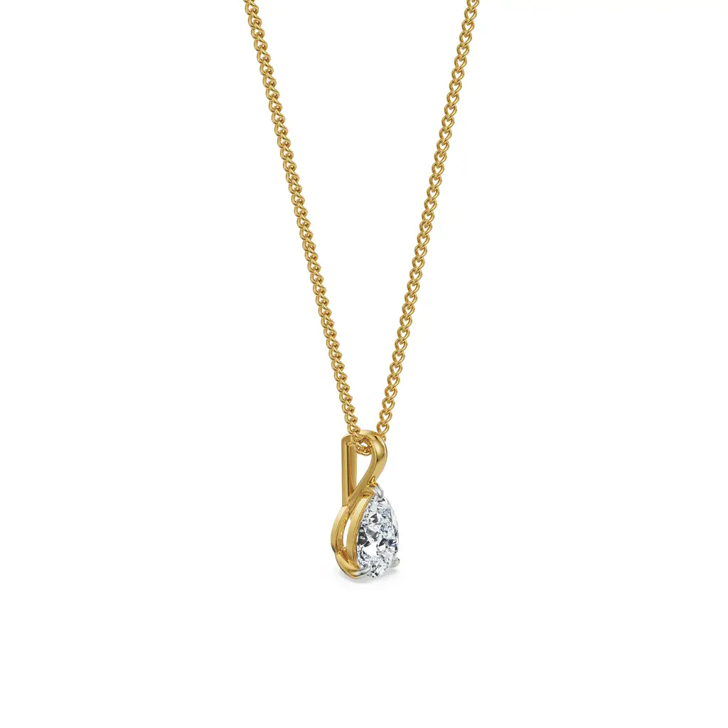 0.5 Ct Pear Solitaire Pendant : P692