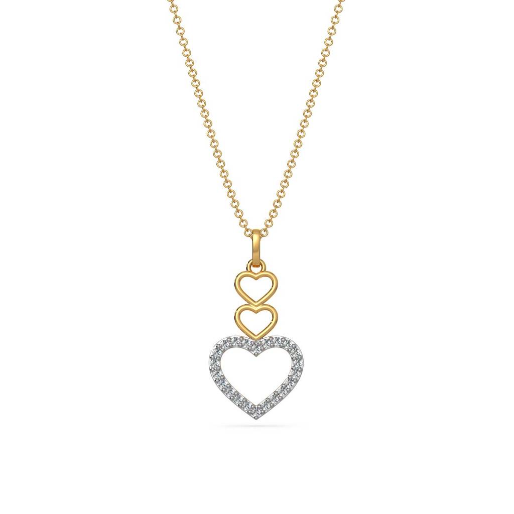 Connected Hearts Diamond Pendant