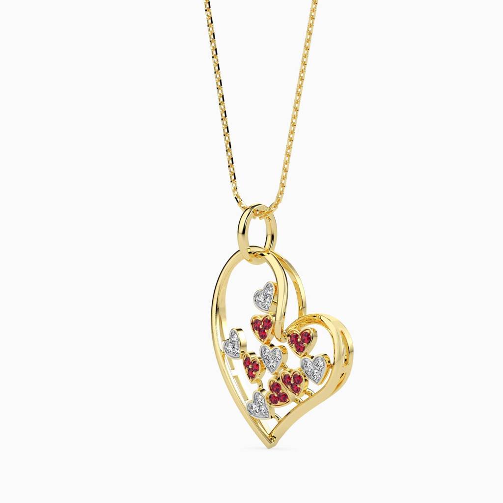 Heart Mosaic Diamond Pendant