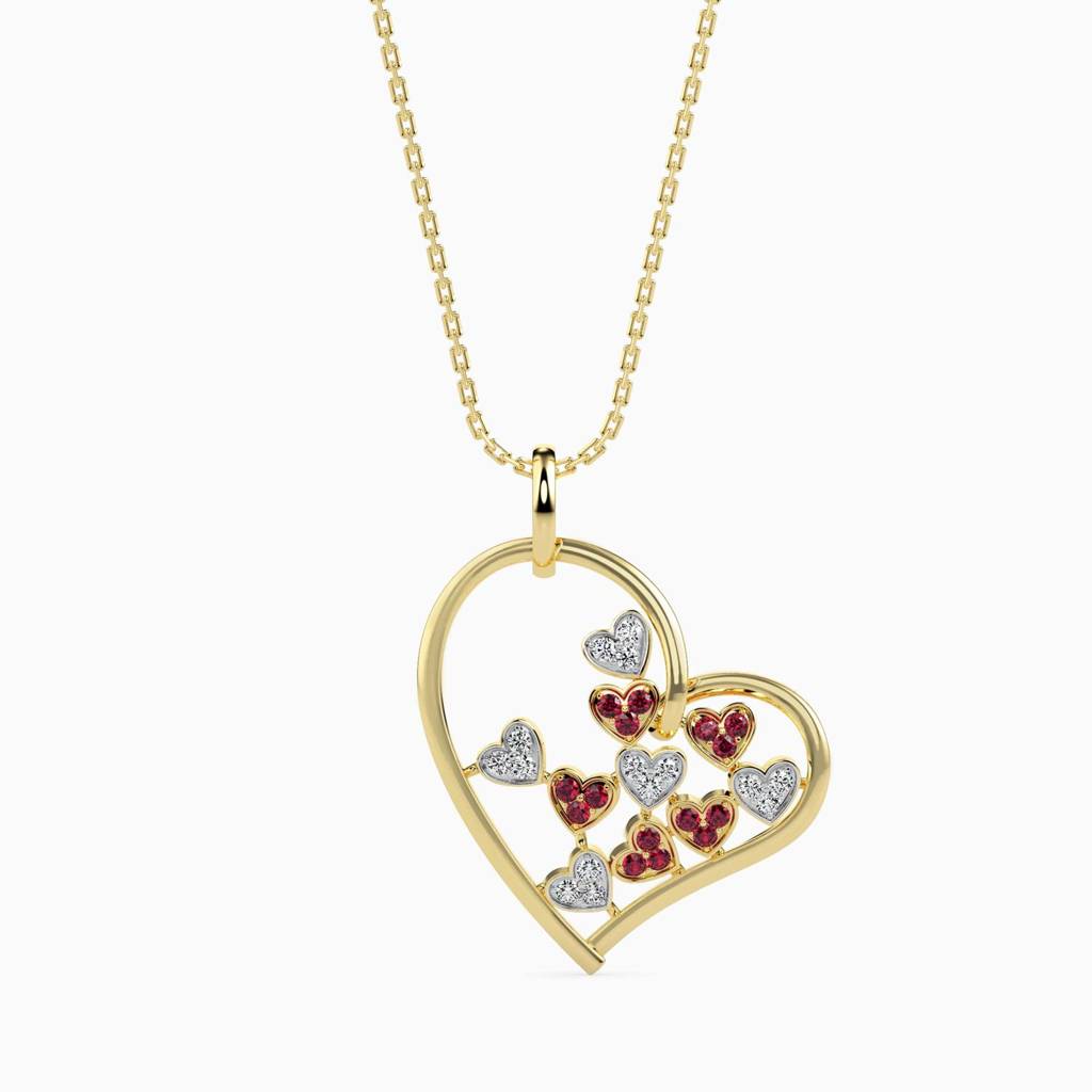 Heart Mosaic Diamond Pendant