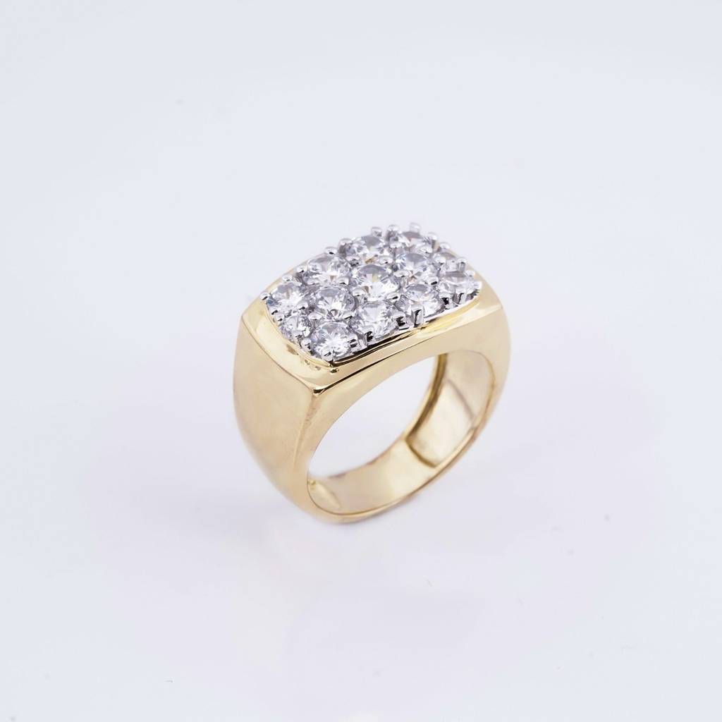 1Ct Round Moissanite Men'S Cluster Ring : ZLM10014-14