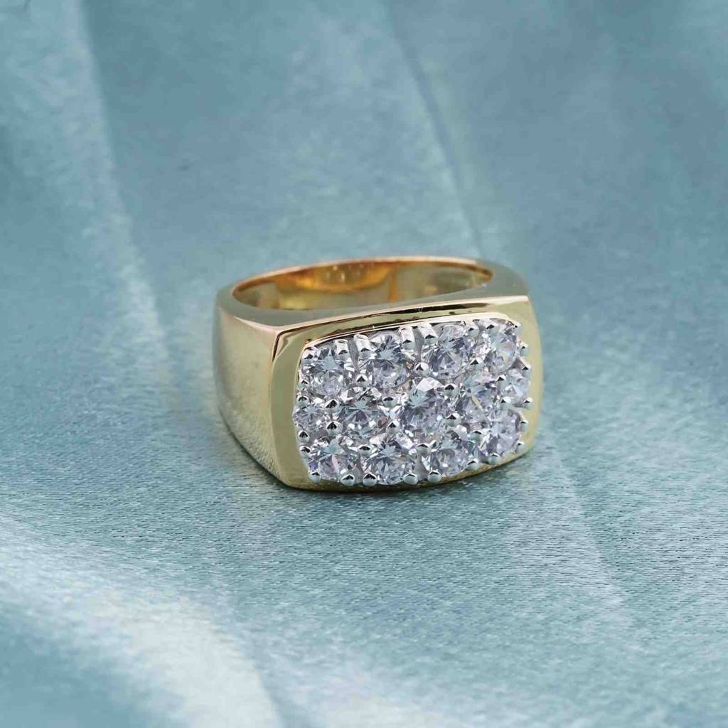 1Ct Round Moissanite Men'S Cluster Ring : ZLM10014-14