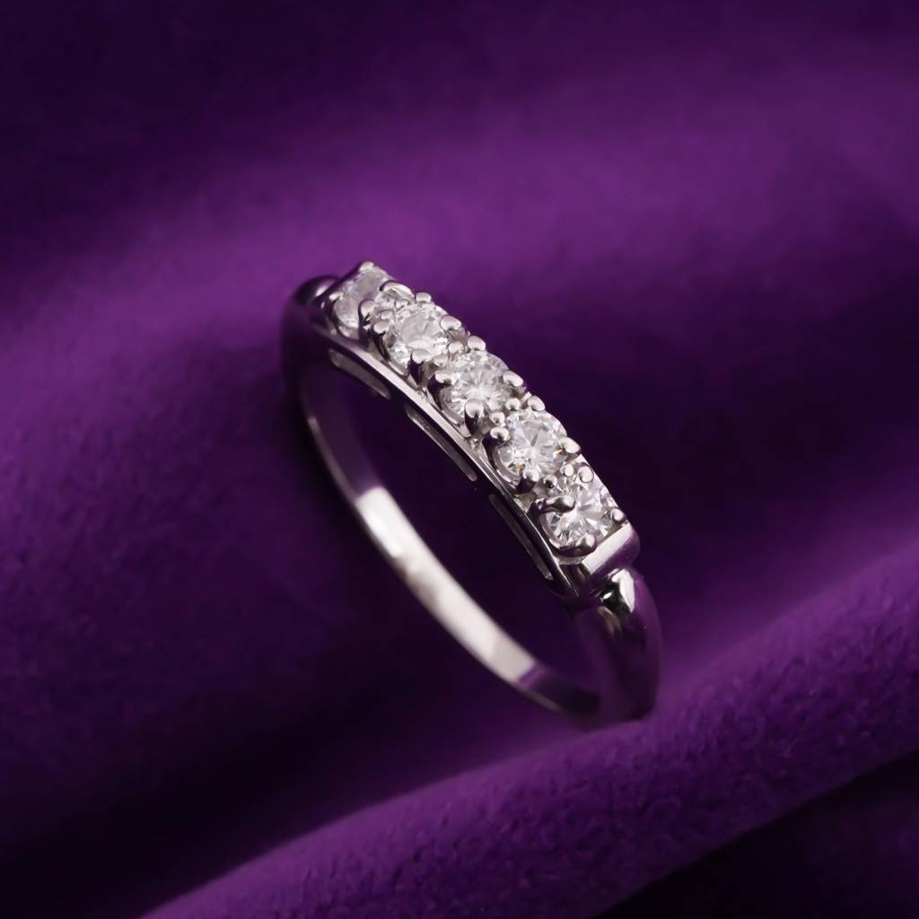 0.75Ct Moissanite Silica Silver Ring : ZLM10040_10