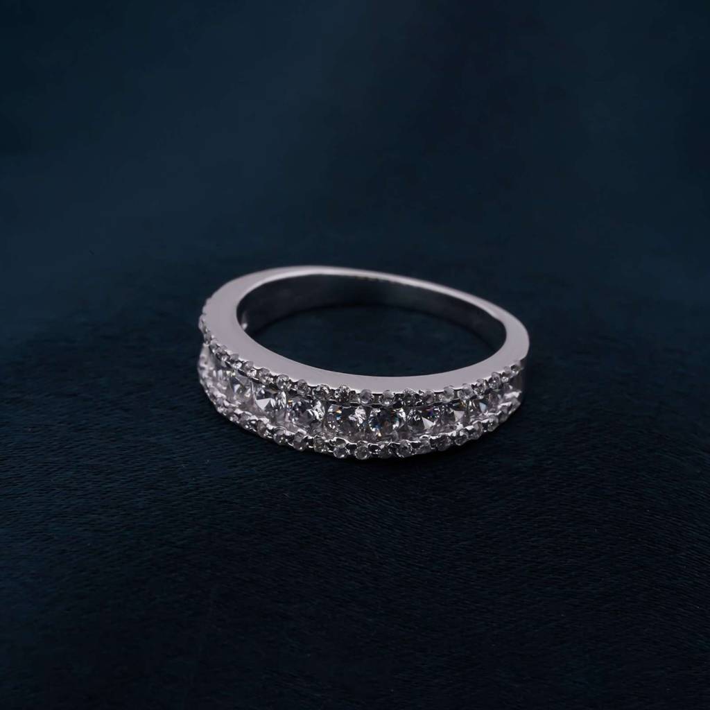 1Ct Moissanite Half Eternity Layered Wedding Band : ZLM10030_10