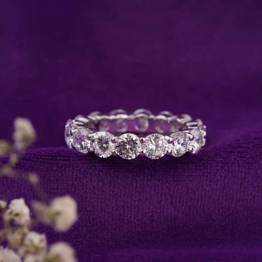 4Ct Moissanite Full Eternity Wedding Band : ZLM10039_10