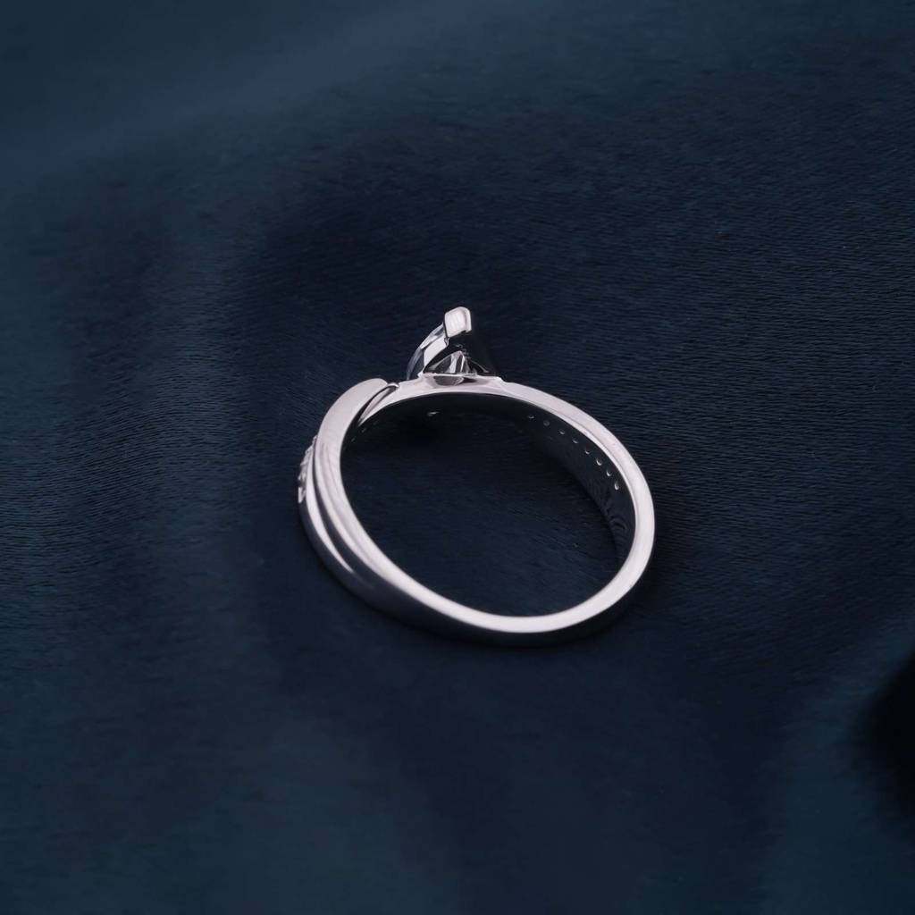 0.50Ct Marquise Cut Moissanite Split Shank Ring : ZLM10018-10