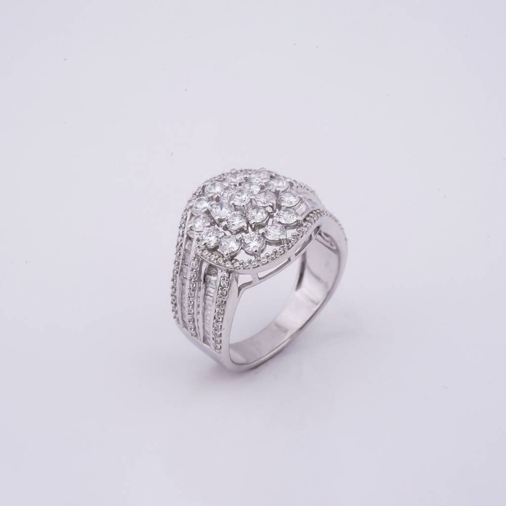 2.50Ct Moissanite Cocktail Silver Ring For Her : ZLM10026_10