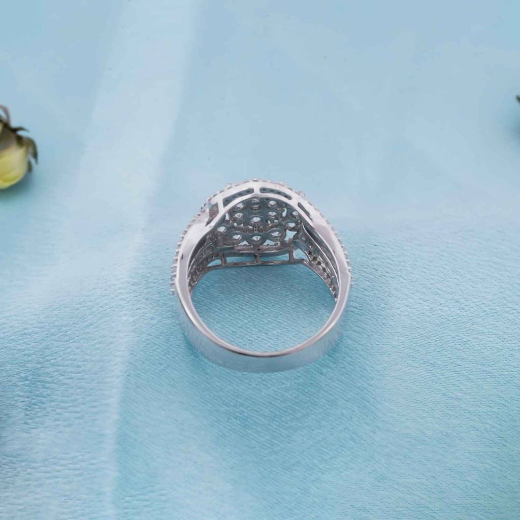 2.50Ct Moissanite Cocktail Silver Ring For Her : ZLM10026_10
