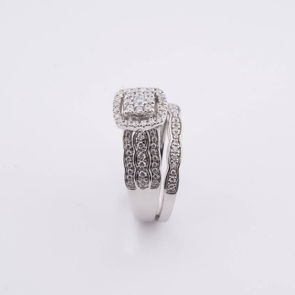 1Ct Round Moissanite Bridal Ring Set : ZLM10010_10