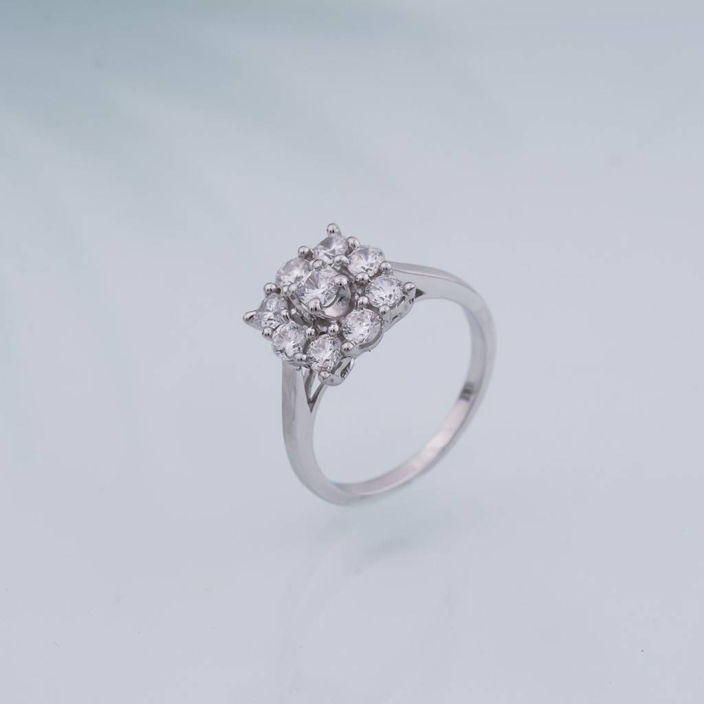 1Ct Round Moissanite Cluster Ring For Her : ZLM10009_10