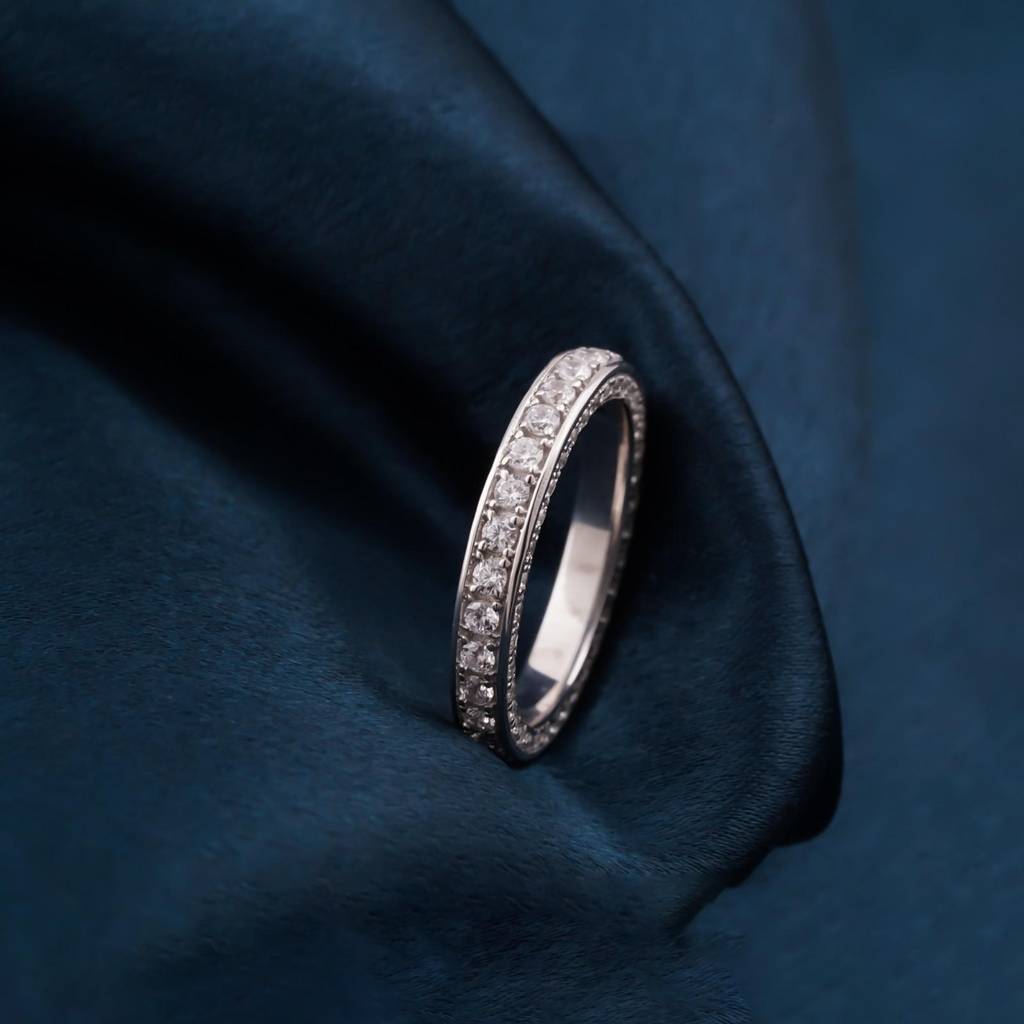 1.25Ct Moissanite Full Eternity Stellar Wedding Band : ZLM10024_10