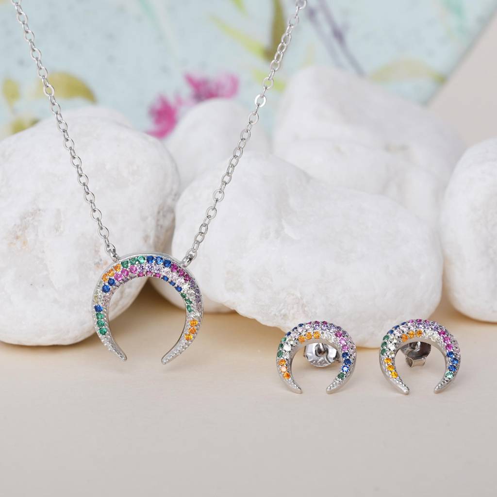 Celestial Harmony Pendant Set With Earrings