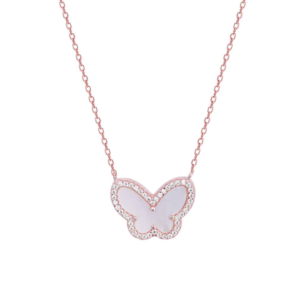 Whimsiglow Butterfly Necklace Set With Earrings