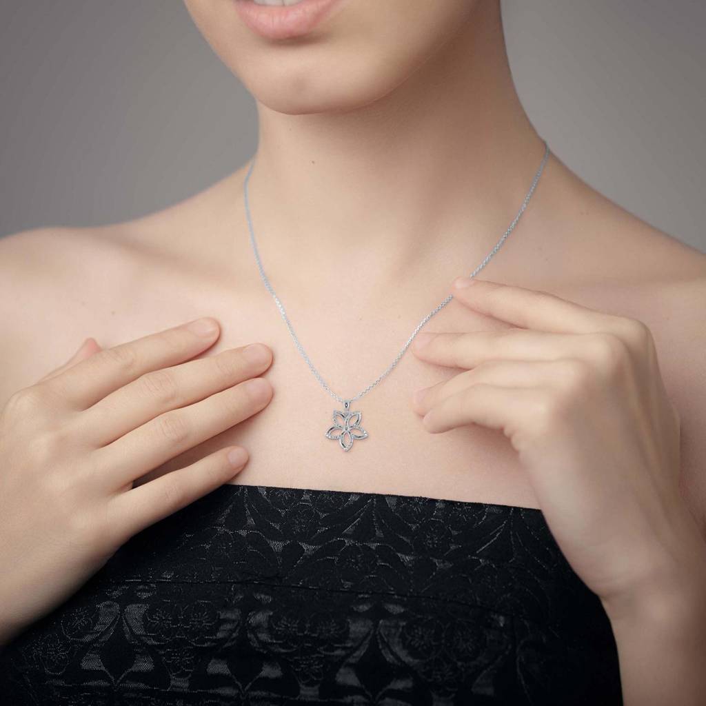 Floral Flourish Diamond Pendant