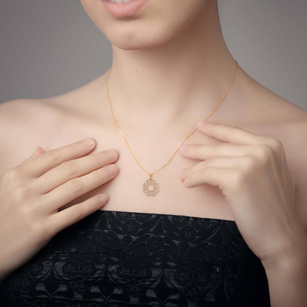 Floral Bloom Diamond Pendant