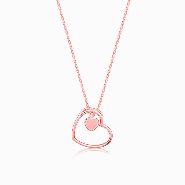 Anushka Sharma Rose Gold Heart Necklace : PD003