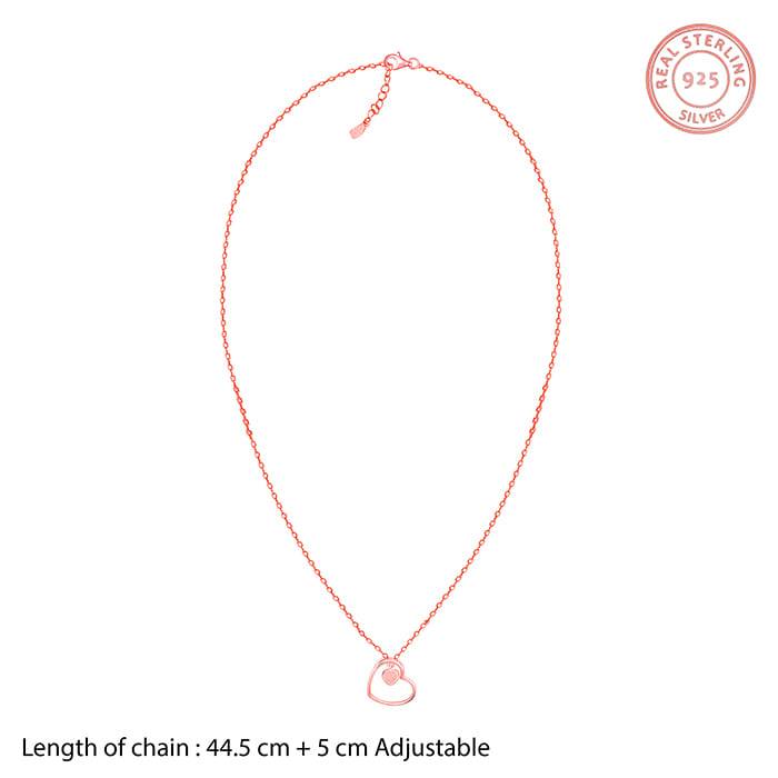 Anushka Sharma Rose Gold Heart Necklace : PD003