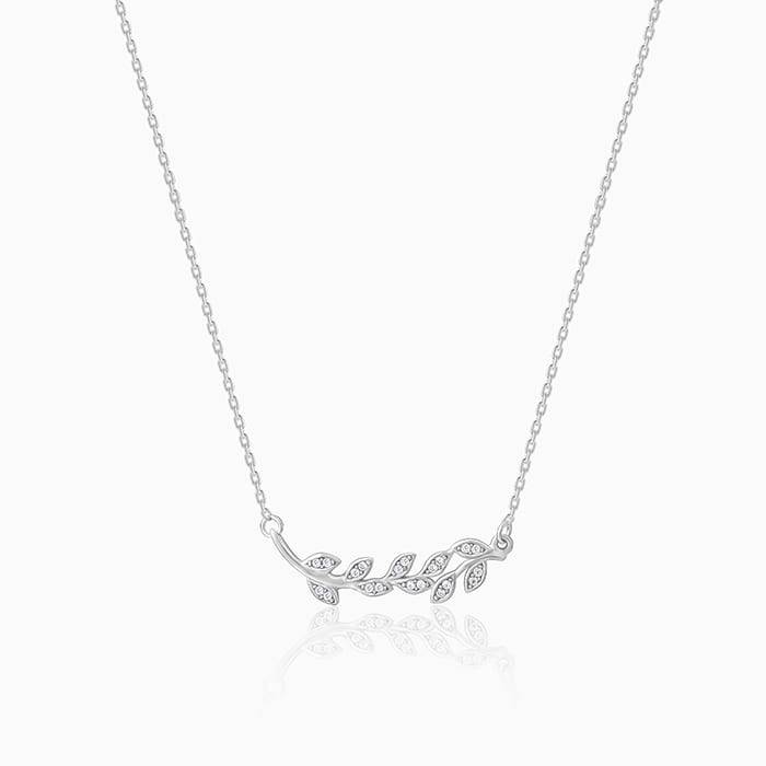 Anushka Sharma Silver Leaf Necklace : PD005
