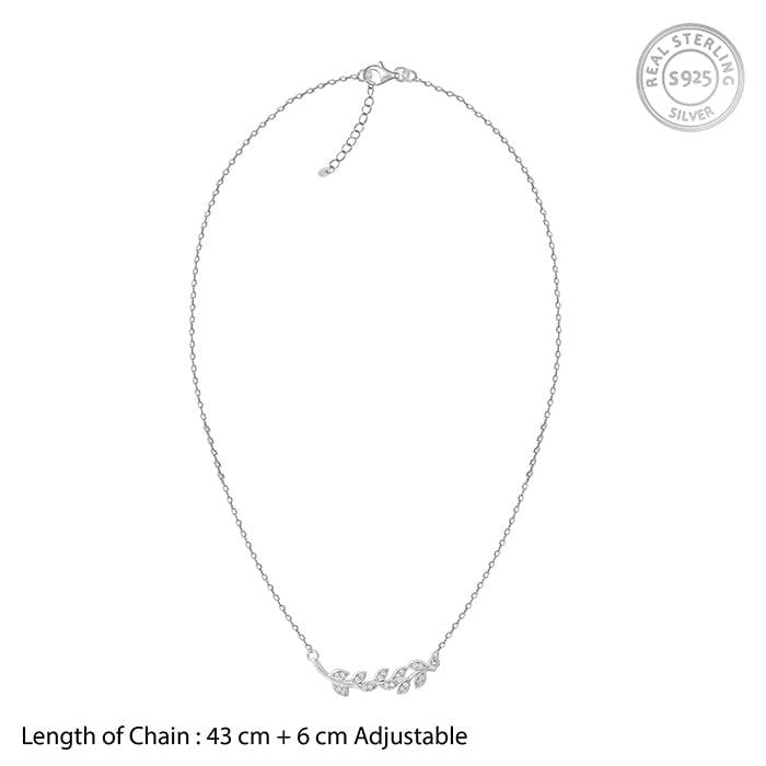 Anushka Sharma Silver Leaf Necklace : PD005