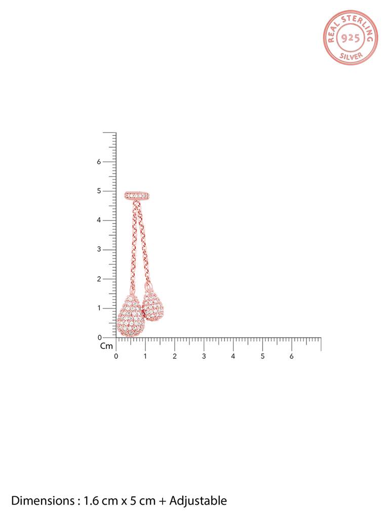 GIVA 925 Sterling Silver Rose Gold Classic Dangling Necklace